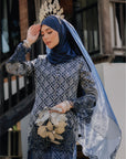 Selendang Kalsom : Navy Blue