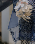 Selendang Kalsom : Navy Blue