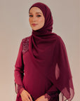 Fiancée Shawl : Burgundy