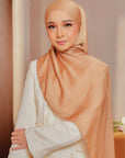 Hana Satin Shawl Brown Sugar