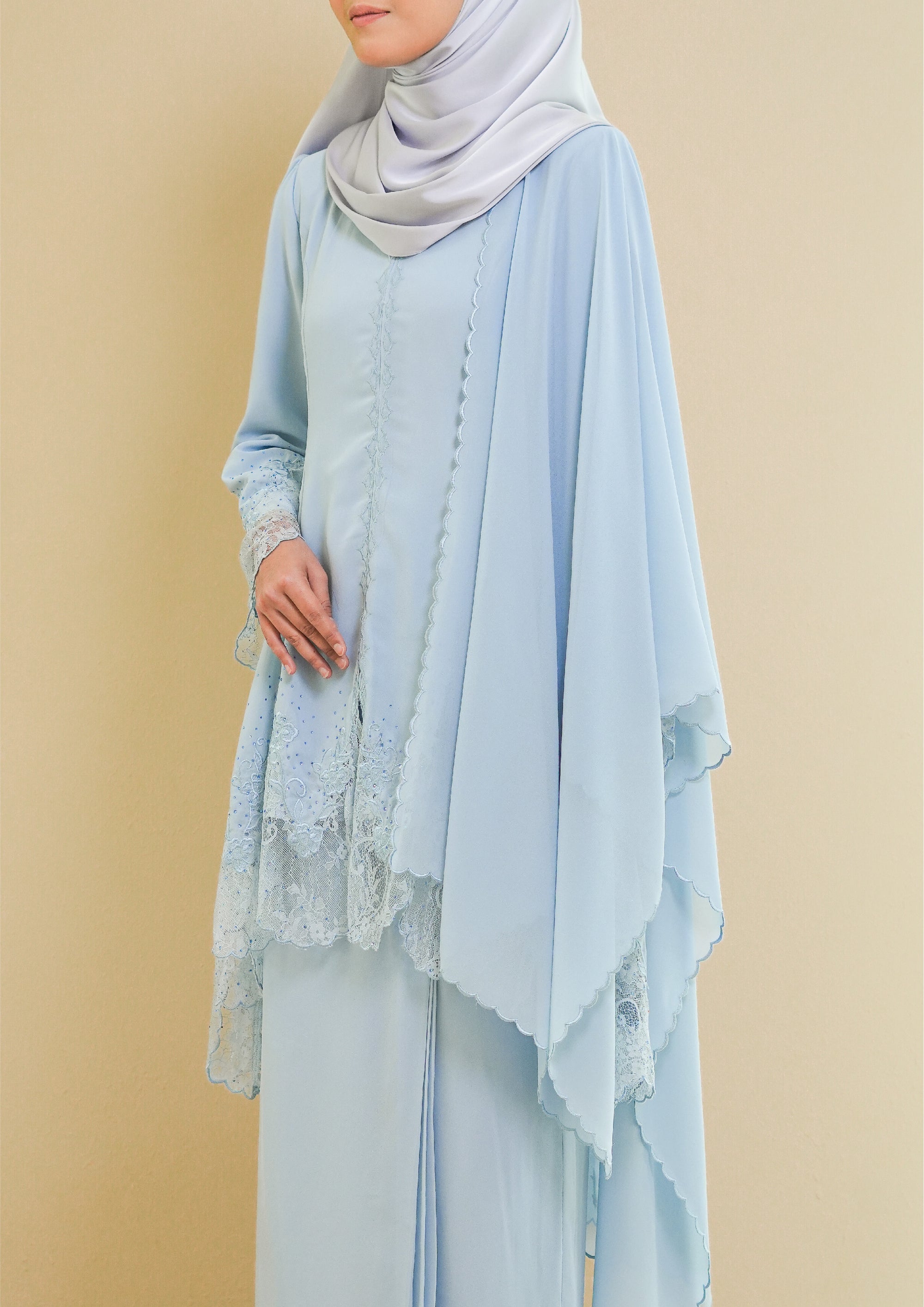 Sulaman Bidara Shawl Soft Blue