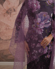 Selendang Polkadot Purple