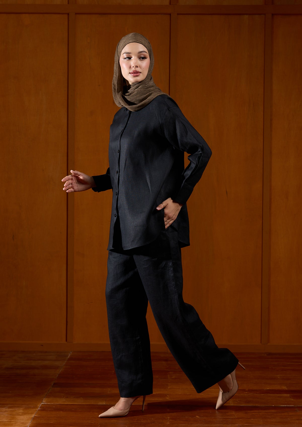 Linen Pants : Black