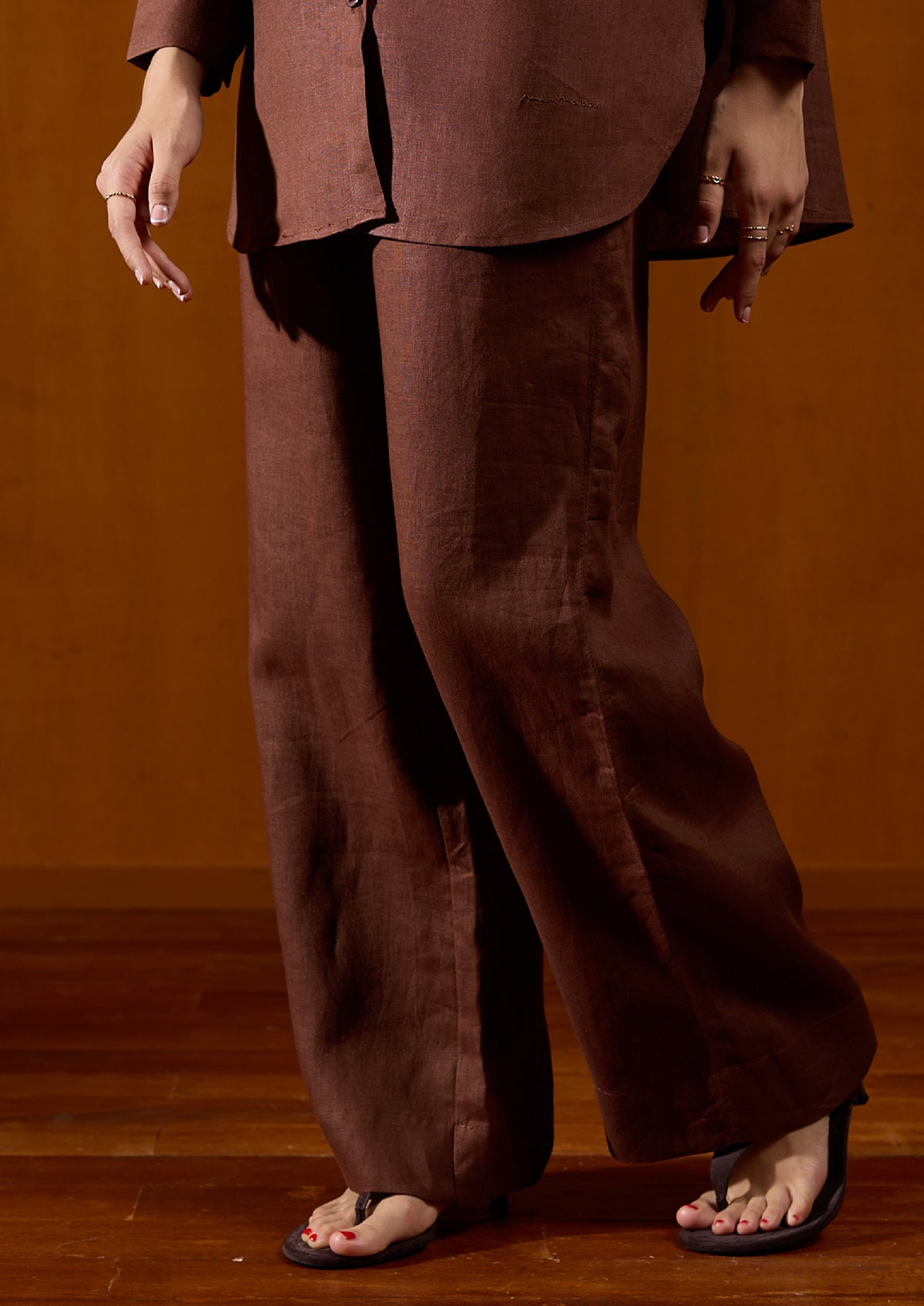 Linen Pants : Brown