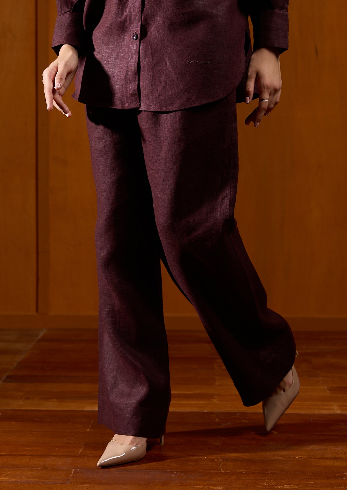 Linen Pants : Deep Rust