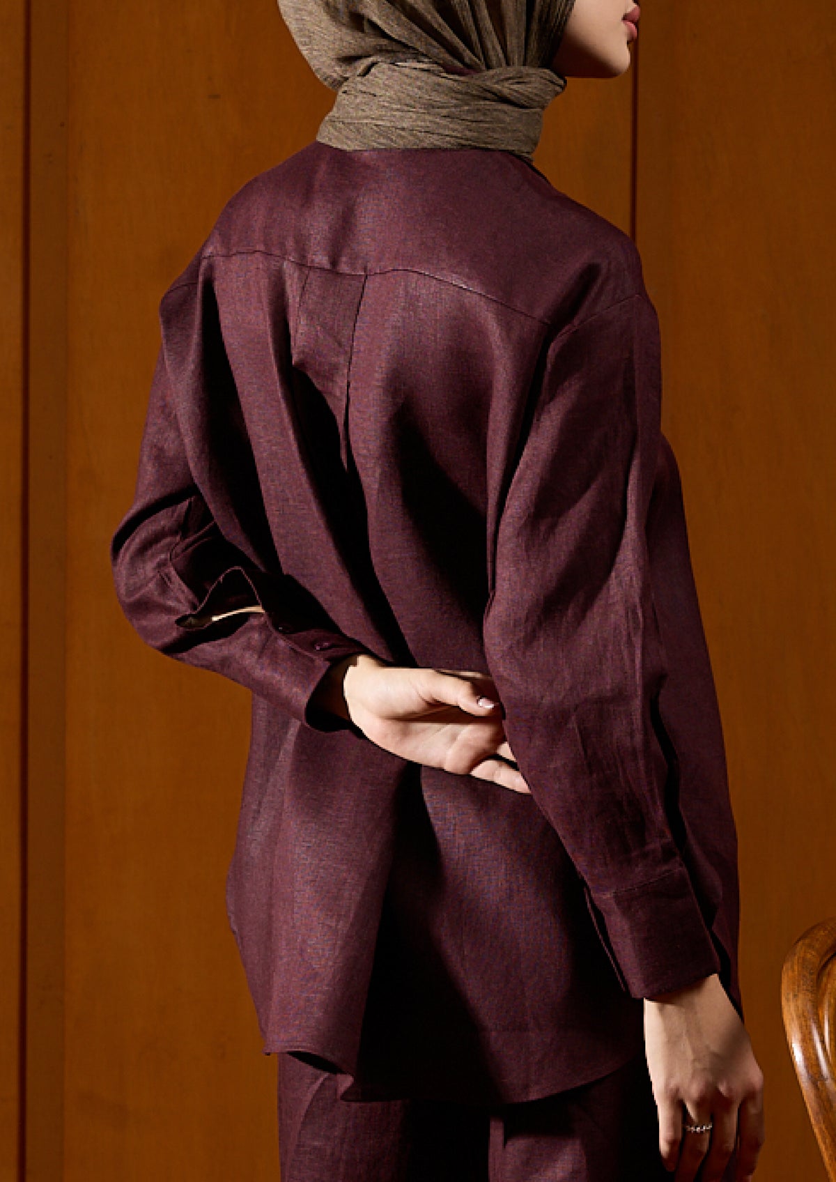 Linen Top : Deep Rust