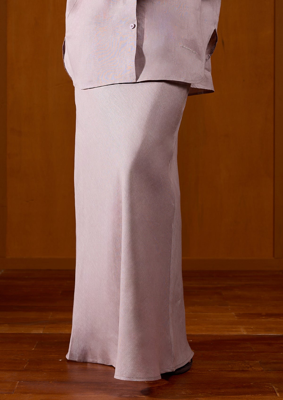 Linen Skirt : Mauve