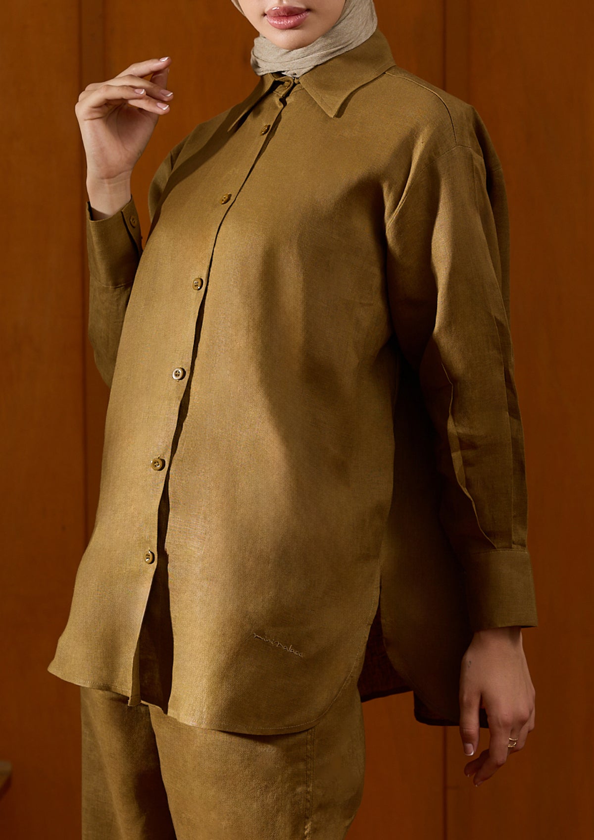 Linen Top : Olive