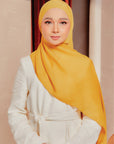 Hana Satin Shawl Yellow Mustard