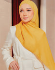 Hana Satin Shawl Yellow Mustard