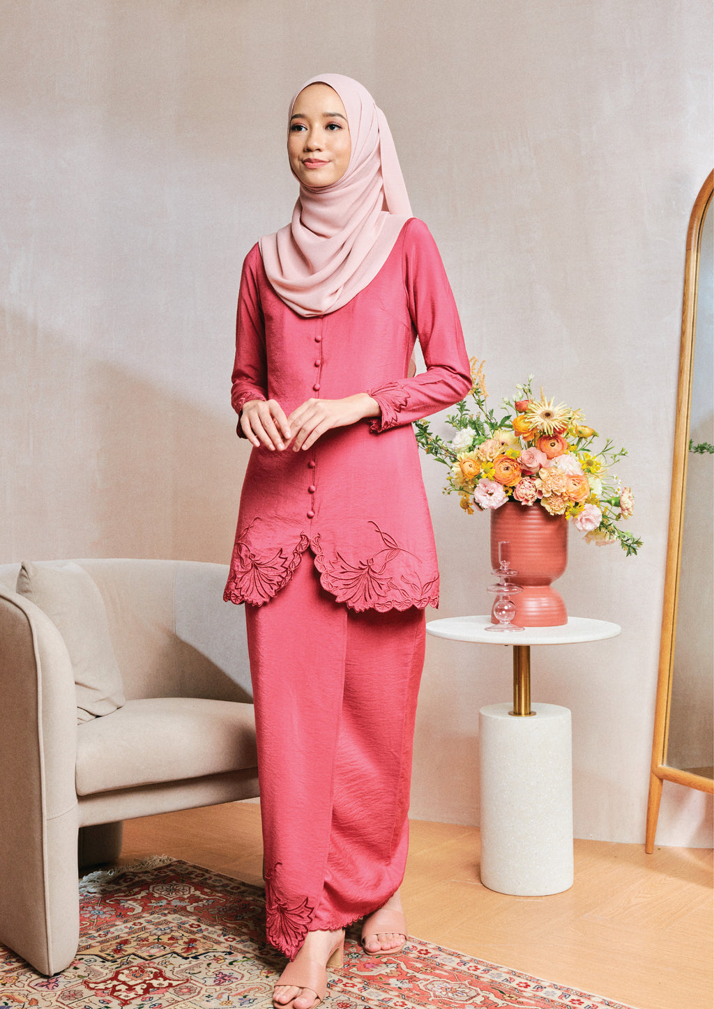 Fleur Pastel Red Mother MINIMALACE oopbuy-your-trusted-china-online-shopping-solution-agent