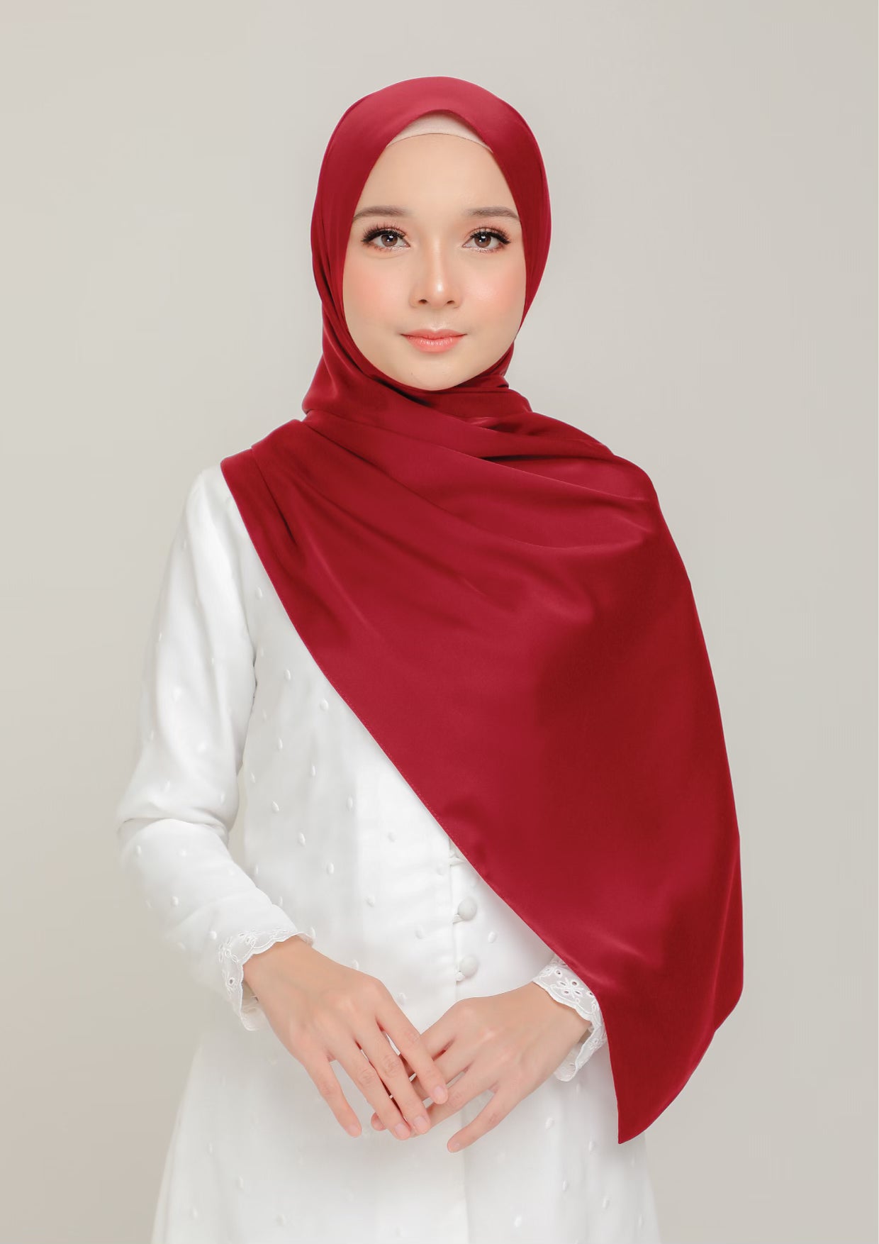 Royal Satin Shawl Maroon