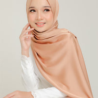 Royal Satin Shawl Brushed Orange