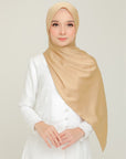 Royal Satin Shawl Tan