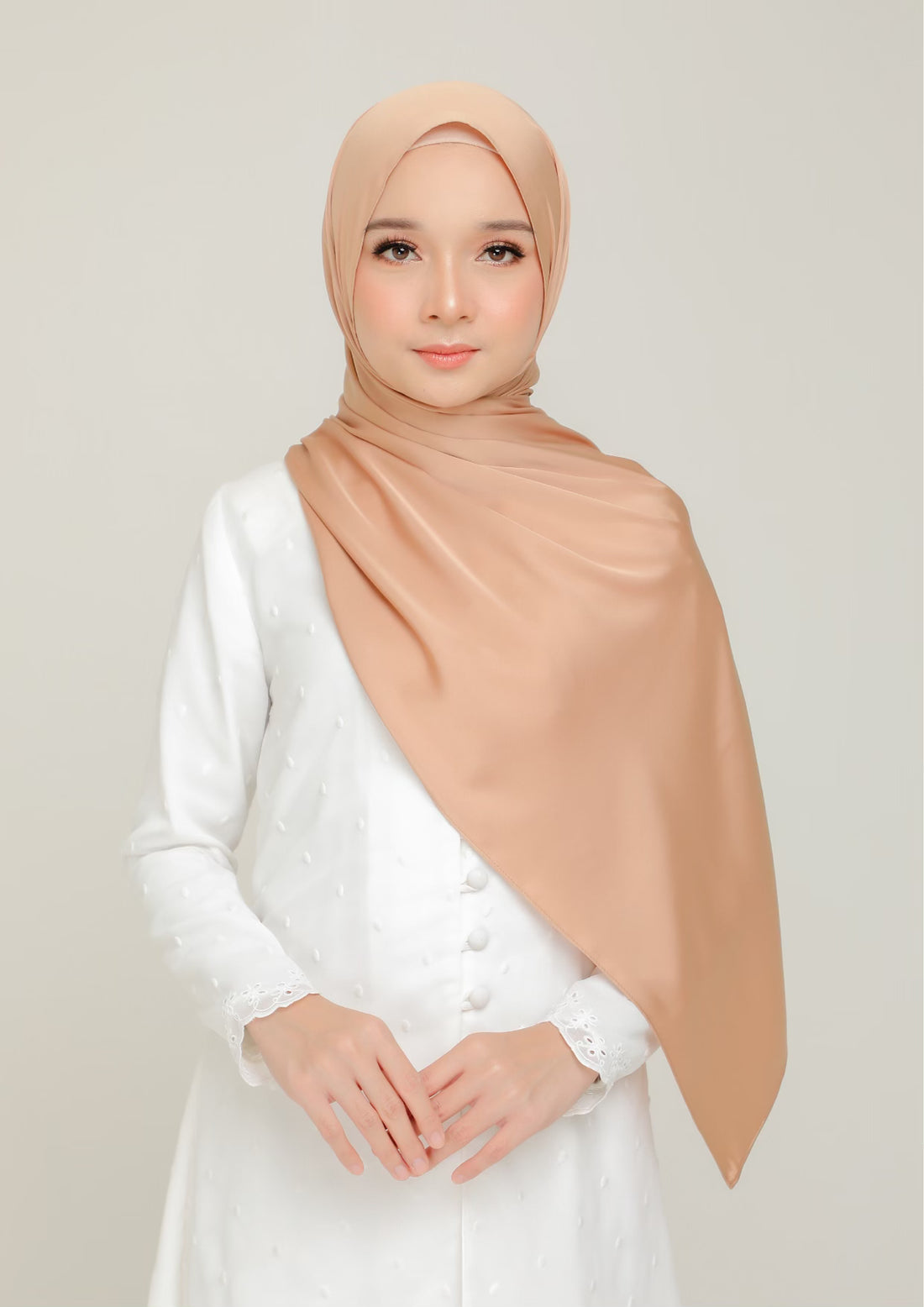 Royal Satin Shawl Brushed Orange