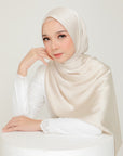 Royal Satin Shawl Ivory