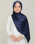 Royal Satin Shawl Midnight Blue