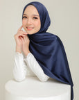 Royal Satin Shawl Midnight Blue