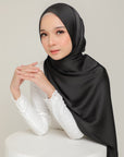 Royal Satin Shawl Black