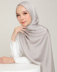 Royal Satin Shawl Rocky Grey